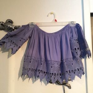 Lavender off shoulder top